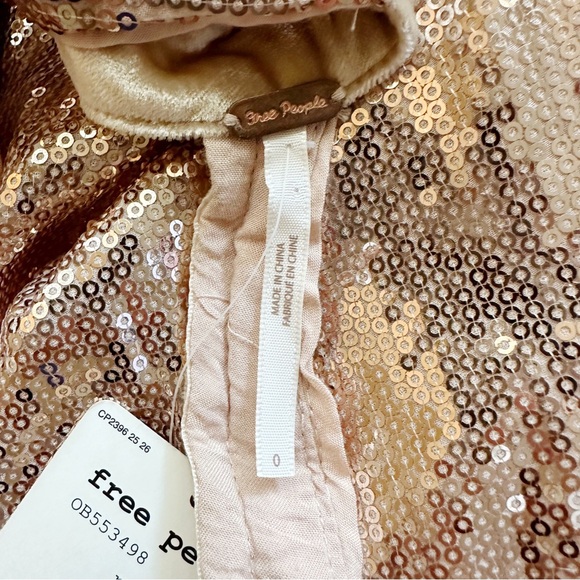 Free People Flim Nior Pink Sequin Mini Dress - Picture 5 of 6